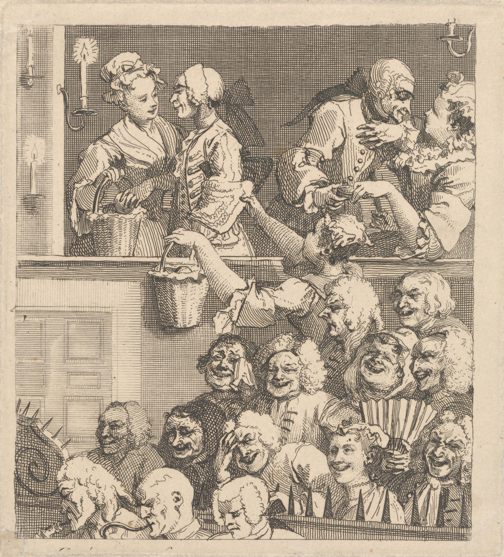 Abbildung: Das lachende Publikum, 1733