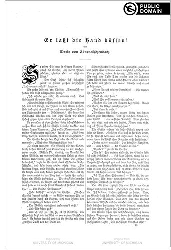 Cover mit Link zu: Marie von Ebner-Eschenbach: „Er lasst die Hand küssen“.