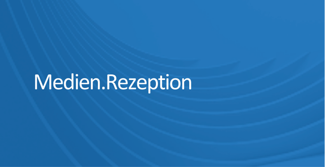 Ein Banner mit der Aufschrift 'Medien.Rezeption'