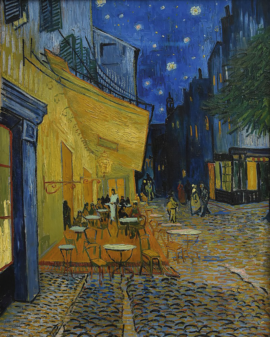 Das Gemälde »Caféterrasse am Abend« des Künstlers Vincent Van Gogh. 
