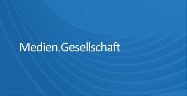 Ein Banner mit der Aufschrift 'Medien.Gesellschaft'