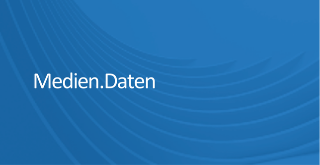 Ein Banner mit der Aufschrift 'Medien.Daten'